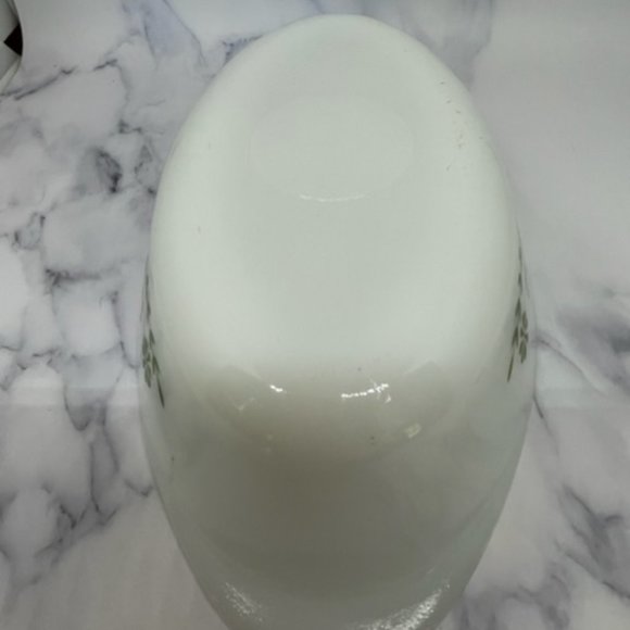 Vintage Glasbake PRIMROSE DREAM Oval Green Floral Daisy Casserole with Lid J-235 - Picture 3 of 8